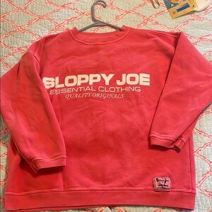 Pink Sweatshirt with Bold SLOPPY JOE Print